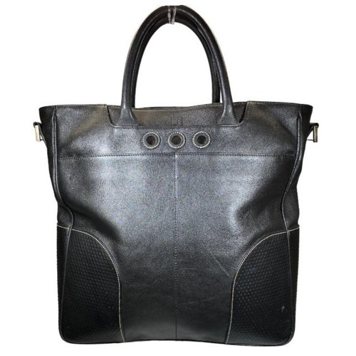 Dunhill Leather Men's Tote Bag Zipper Closure Black eBay