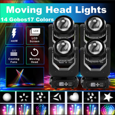 4X 10R LED Moving Head Beam Light 400W RGBW 14Gobo Stage Light DJ Disco 16CH DMX