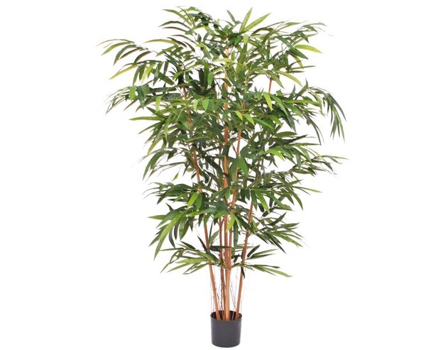 KüNstlicher Bambus Mit 5 NaturstäMmen 1.344 BläTter HöHe 250Cm Von Ibizanos-image