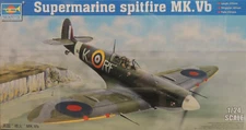 WWII RAF SPIITFIRE MK.VB TRUMPETER 1:24 SCALE PLASTIC MODEL AIRPLANE KIT