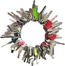 60 Heavy Equipment Construction Keys Set CAT Toyota JD Hyster Komatsu Kubota JCB