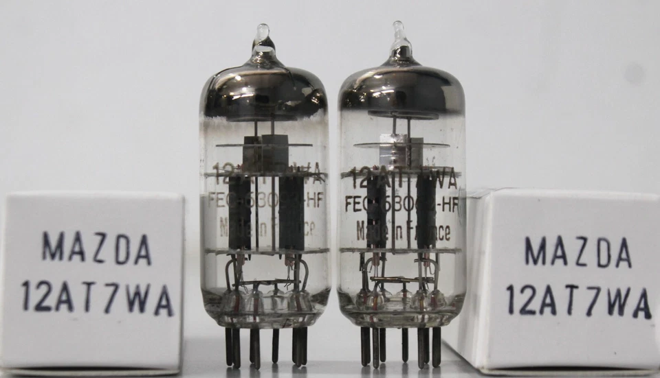 "Геттер 12AT7WA M8162 E81CC MAZDA TRIPLE MICA ""O"" протестирован на Amplitrex AT1000 2 шт." - Изображение 2 из 4