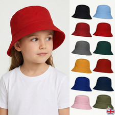 Children Kids Cotton Bucket Hat Girls Summer Sun Protection UV Travel Beach Cap