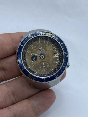 Very Rare Vintage Omega Seamaster Big Blue 176.004 Cal 1040 For Parts No Working