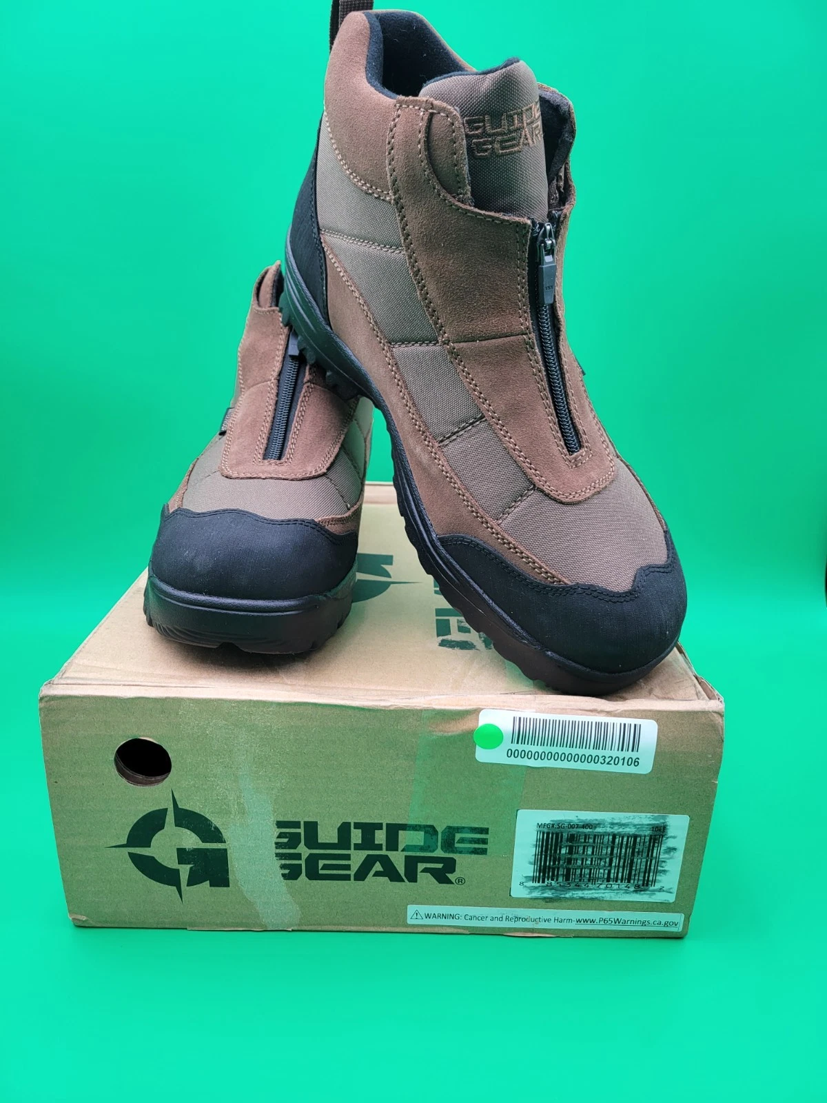 Guide Gear Silvercliff II Brown Waterproof Mid Zip Hiking Boots 400g Size 10EE