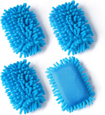 4 Pieces Microfiber Shag Whiteboard Eraser Shag Washable Dry Eraser Board Eraser