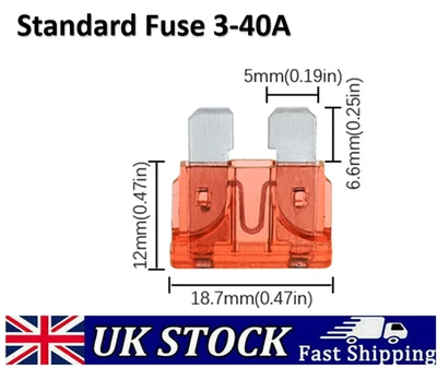 Blade Fuses Standard Fuse Amps A Car Van Auto Marine ATO