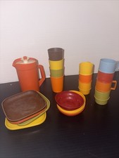 Vintage Tupperware Toys Mini Serve It Children's Play Dish Kids Set - 20 pcs