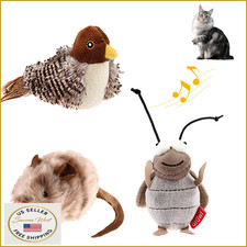 PETGEEK Gigwi Chirping Bird Cat Toy Interactive Feather Indoor Toy