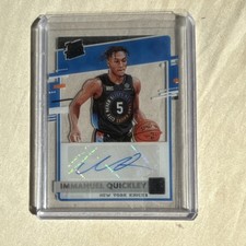 Panini 2020-21 Clearly Rated Rookie Autograph Immanuel Quickley Knicks RRA-IMQ
