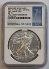NGC 2016 W Burnished American Silver Eagle MS70 First Day of Issue 1 Oz 999 Fine