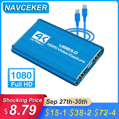 2024 Mini Video Capture Card USB 3.0 HDMI Video Grabber Recorder Box PS4 Game DV