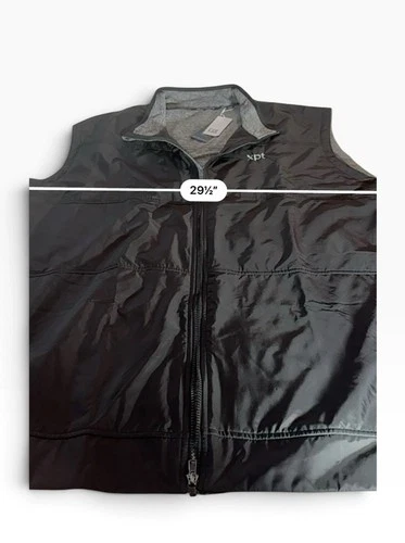 Cutter & Buck Stealth Eco Hybrid Quilted Full Zip Vest Blk/Gray xpt logo 4XLT image 6