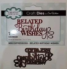 Creative Expressions Belated Birthday Wishes By Sue Wilson