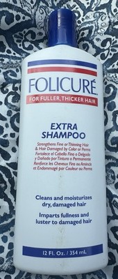 Folicure Extra Shampoo For Fuller, Thicker Looking Hair 12oz