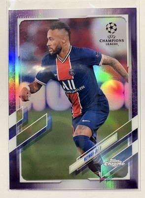 2021-22 Topps Chrome UCL Neymar Jr. #50 Purple Refractor /250 PSG Brazil