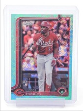 RECE HINDS 2025 TOPPS CHROME LOGOFRACTOR ROOKIE AQUA REDS RC /199 Q4856