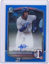 2025 Bowman Chrome Prospect Mega Blue Mojo  Auto /150 Pablo Guerrero bma-pg