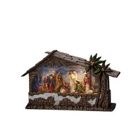 Konstsmide Weihnachtsbeleuchtung LED Wasserlaterne Krippe Braun