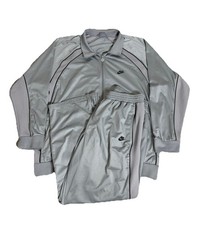 Vintage Nike Tracksuit Set Men Black Grey Swoosh Y2K 2000 Sweatsuit XXL