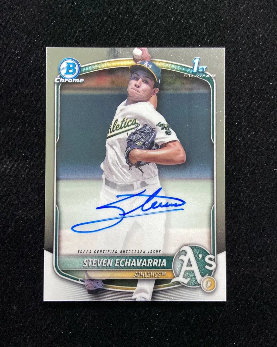 2025 Bowman Chrome 1st Prospect Auto Steven Echavarria #CPA-SE Athletics OC66