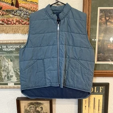 Vintage 70s/80s Big Mac Authentic Workwear Vest XL Navy Blue Quilted Nylon