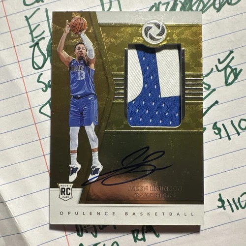 2018-19 Panini Opulence #148 Jalen Brunson RC Rookie Patch Auto 52/79