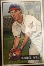 1951 Bowman Robert Avila #188 Cleveland Indians Vintage MLB Baseball Card