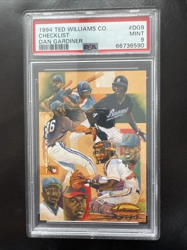1994 Ted Williams Michael Jordan PSA 9 Card DG9 Checklist Company Dan Gardner