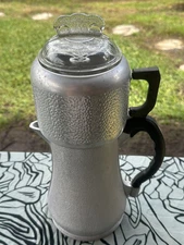 Guardian Service 8 Cup Hammered Aluminum Percolator Stove Top Coffee Pot 50s 60s