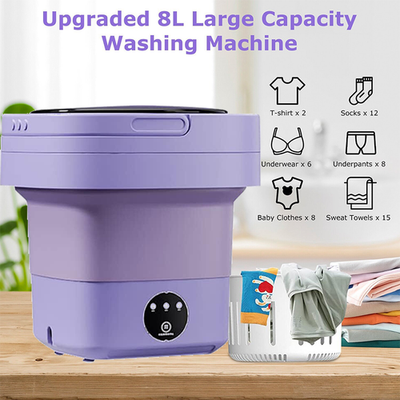 #ad #ad 8L Foldable Washing Machine Mini Washer with Spin Dry for Travel amp; Home Use $25.98