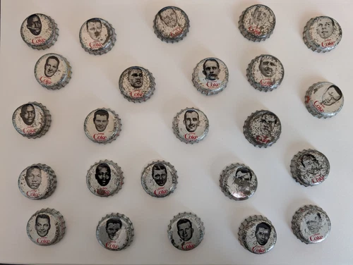 Vintage 1960s CFL Coca-Cola Bottle Caps Lot of 25 - Russ Jackson, Jim Parker HOF