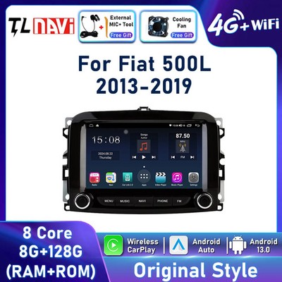 Android 13 Apple CarPlay Car Stereo Radio GPS Navi 4G For Fiat 500L 2013-2019