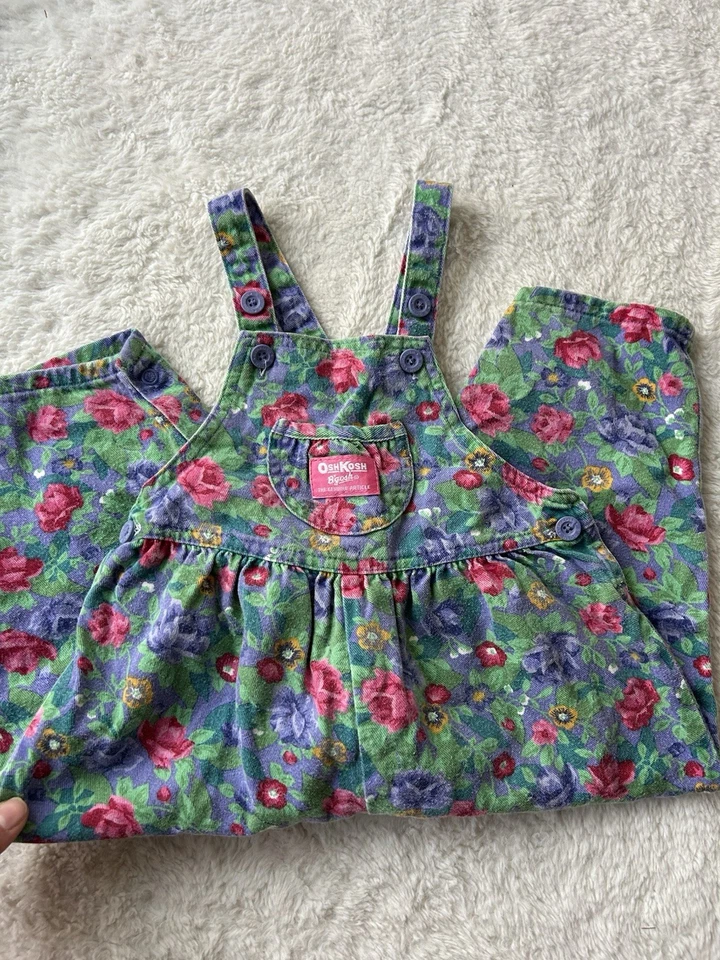 Mameluco Burbuja Floral Oshkosh Vintage Años 90 AOP Retro Niña 3T Foto 3 de 4