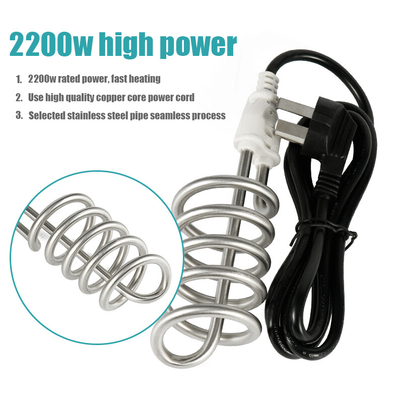 Portable Travel Hot Water Heater Stainless Steel Immersion Element 2200W  625678061551 | eBay