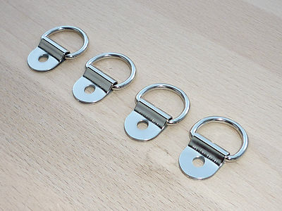 4 St. D-Ringe 21mm mit Befestigungsclip Zurrösen Zurrring Zurrbügel 