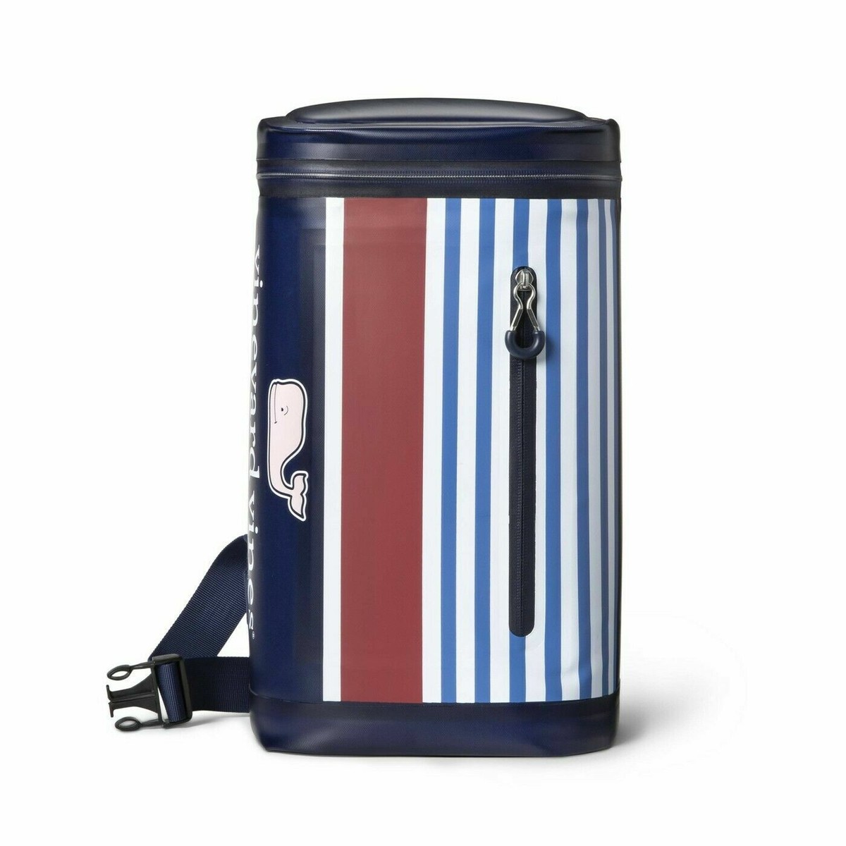 Vineyard Vines Sling Cooler Navy Red Stripe 10 Cans Backpack