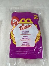 McDonald s 1996 Happy Meal Toy Rapunzel Barbie with Base 2 NIP