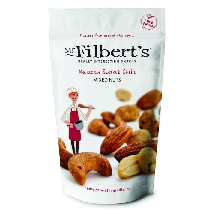 Mr Filberts Mexican Sweet Chilli Mixed Nuts 100g - Pack of 3