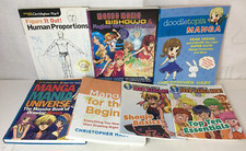 Huge Lot of 7 Christopher Hart Manga Art Books - How to Draw Drawing Techniques
