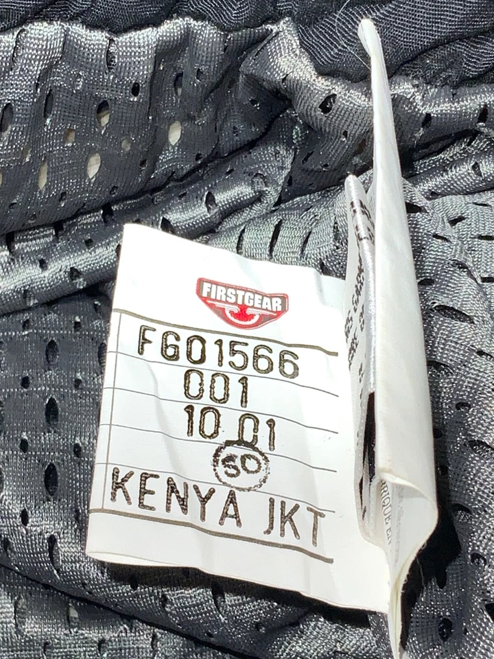 Chaqueta acolchada First Gear Kenya para motocicleta talla 2XL negra cremallera completa Foto 3 de 4