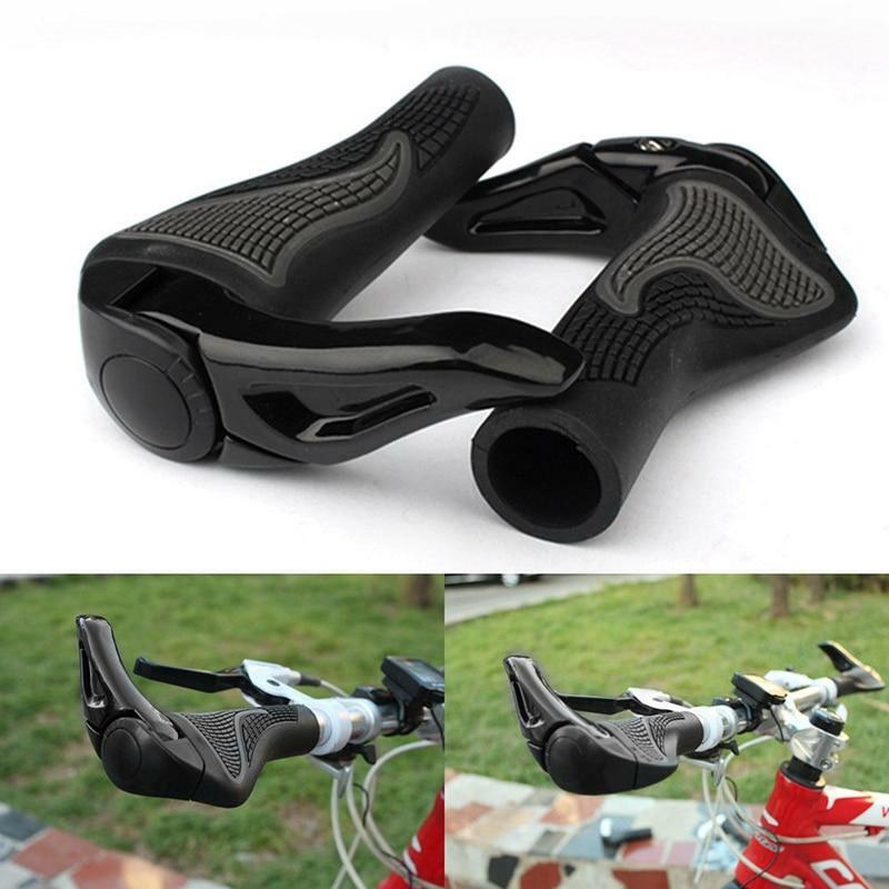 Ergonomic MTB Bike Handlebar Grips Bicycle Handle Lock-on Bar End