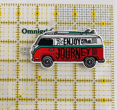 Enjoy The Journey Iron On Patch Surf VW Beach Van Embroidered Travel Live Life