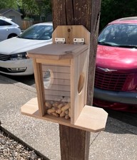 Enjoy Your Backyard More With An Entertaining Cedar Squirrel/Bird Dual Access Fe