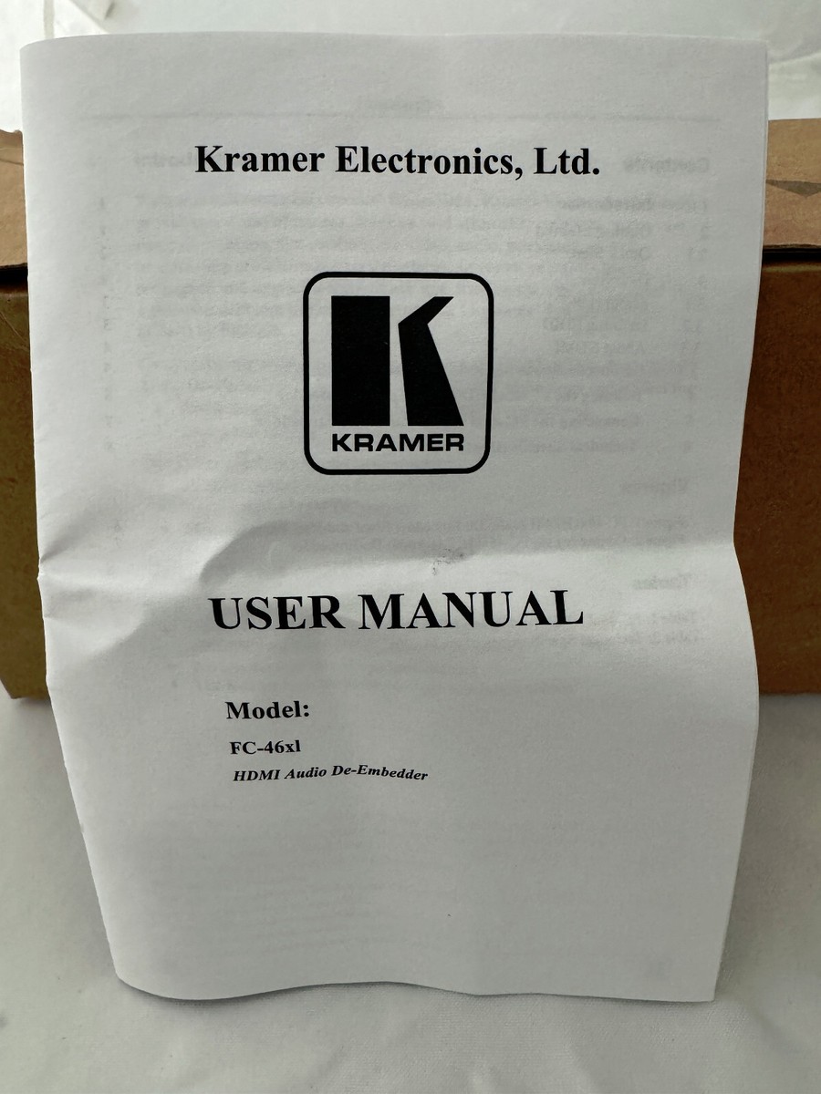 AUDIO De-Embedder HDMI by Kramer | eBay
