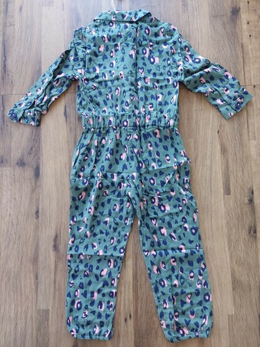 Joules Girls Maisy Jumpsuit -Green Leopard 🐆 -3yrs - Picture 2 of 5