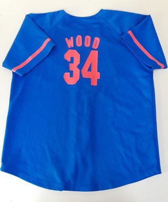 Maillot De Baseball Kerry Wood Chicago Cubs Taille 52 Bleu - Majestic MLB Neuf - Saison Régulière