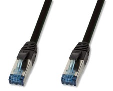 Logilink Cavo Patch Cat.6A S/FTP PUR IP20 UV 1m Nero