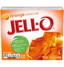 Jell-O Gelatin Dessert Mix Orange Flavor - 6 Oz - Pack of 3