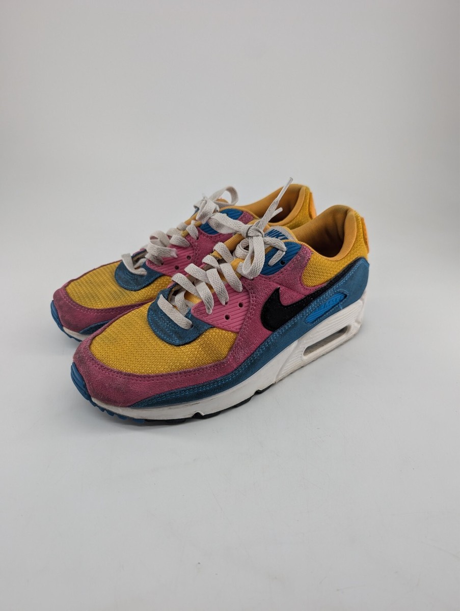 blue yellow and pink air max
